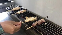 KOSEI GRILL video dimostrativo 208 tipo KY-KL, pollo alla griglia e spiedini