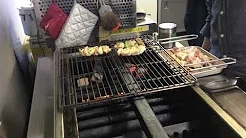 KOSEI GRILL video demostración 188 KA-G, tipo KA-KL, pollo a la parrilla y brochetas