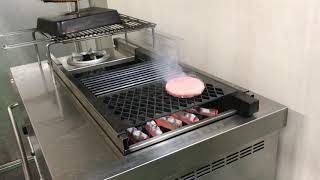 KOSEI GRILL demonstration video 300 KA-G, KA-KL type, hamburger, GRID iron plate